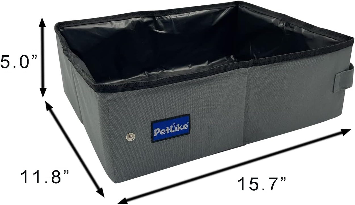 Travel Cat Litter Box Foldable, Leak-Proof Portable Litter Box, Collapsible Cat Litter Box for Small Medium Cats