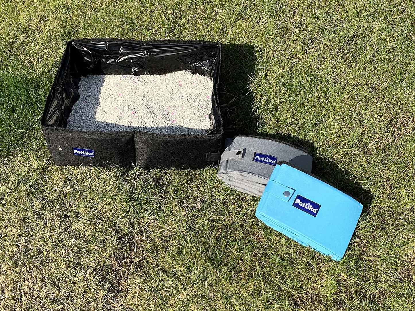 Travel Cat Litter Box Foldable, Leak-Proof Portable Litter Box, Collapsible Cat Litter Box for Small Medium Cats