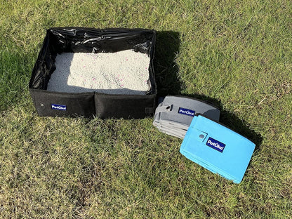 Travel Cat Litter Box Foldable, Leak-Proof Portable Litter Box, Collapsible Cat Litter Box for Small Medium Cats